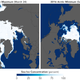 Sea ice maximum and minimum for 2016. Image: NASA/NSDIC